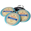 2.25" Round Plastic Backing Bottle Openers w/ Split Ring